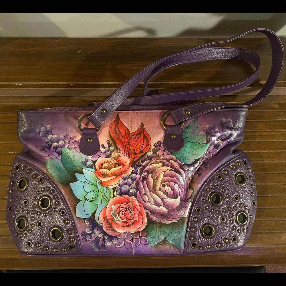 ‼️ ANUSCHKA BAG - Purple Studded - MUST GO ‼️